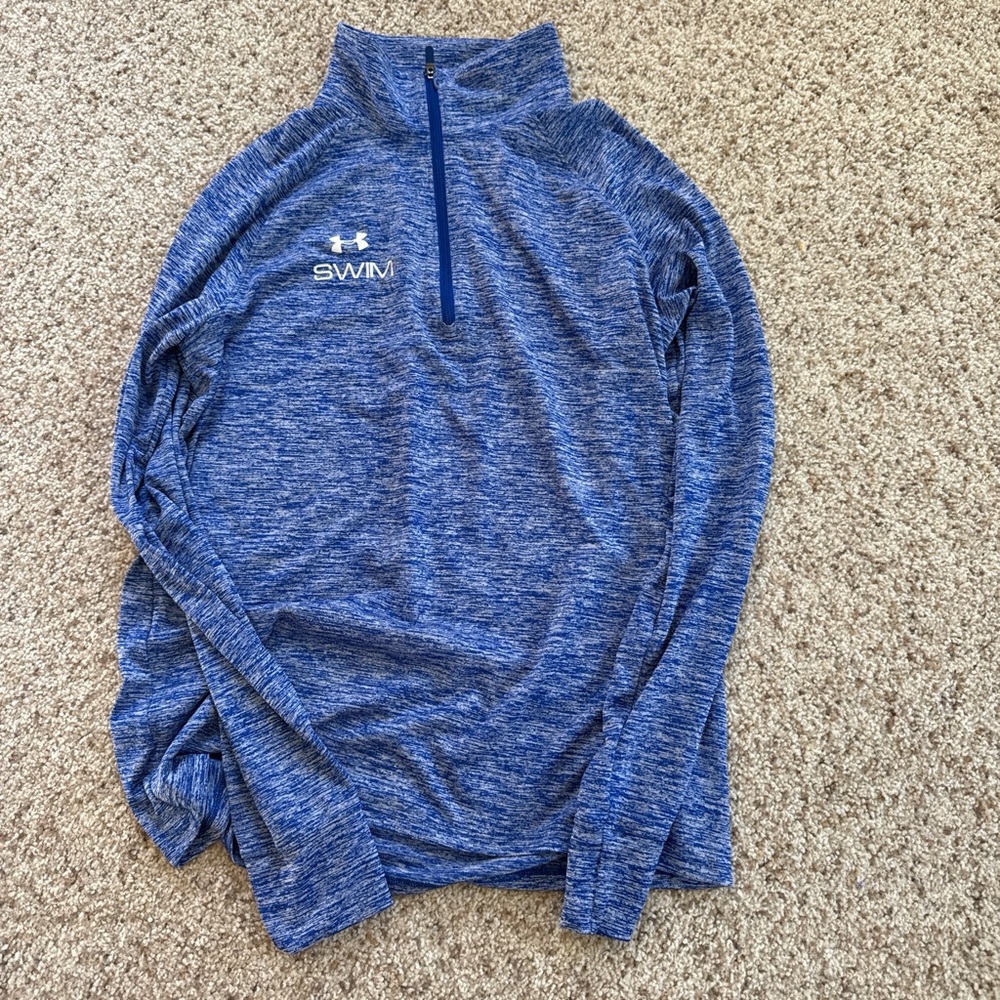 Under Armour Heathered Blue Zip Pullover